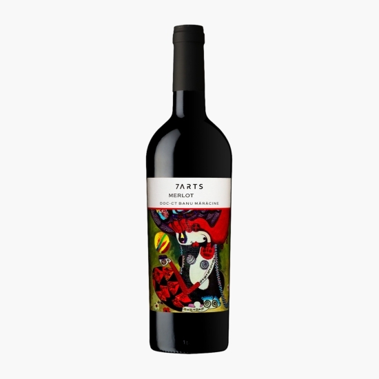 Vin roșu sec Merlot, 15%, 0.75l