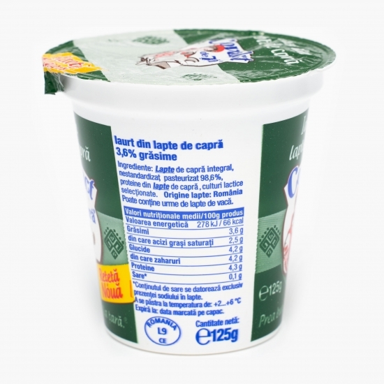 Iaurt din lapte de capră 3,6% grăsime 125g