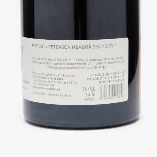 Vin roșu sec Ion Vlădoi Merlot & Fetească Neagră, 14%, 0.75l