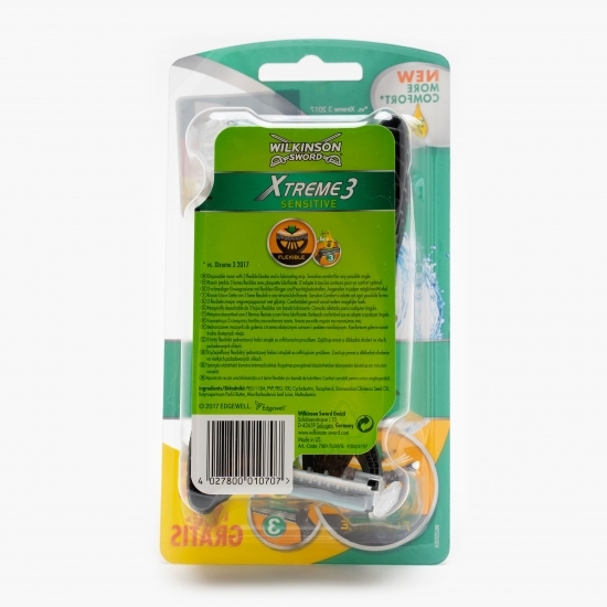 Aparat de ras cu 3 lame flexibile Xtreme3 Sensitive 6 buc