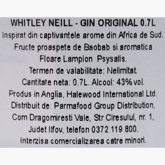 Gin sec Original 43% alc. 0.7l