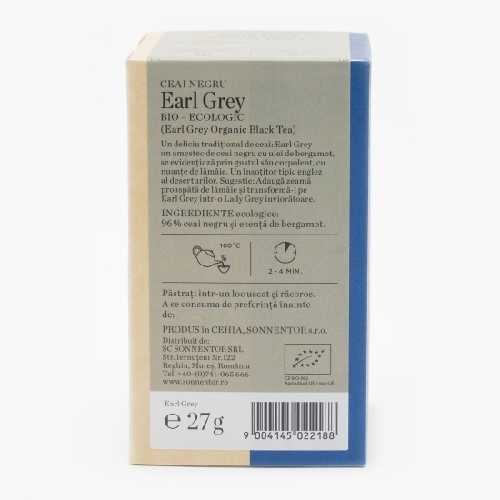 Ceai negru eco Earl Grey 18 plicuri