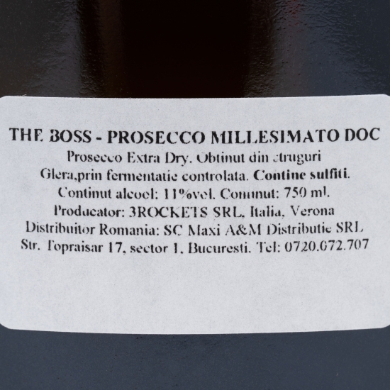 Vin spumant extra dry Prosecco, 11%, 0.75l