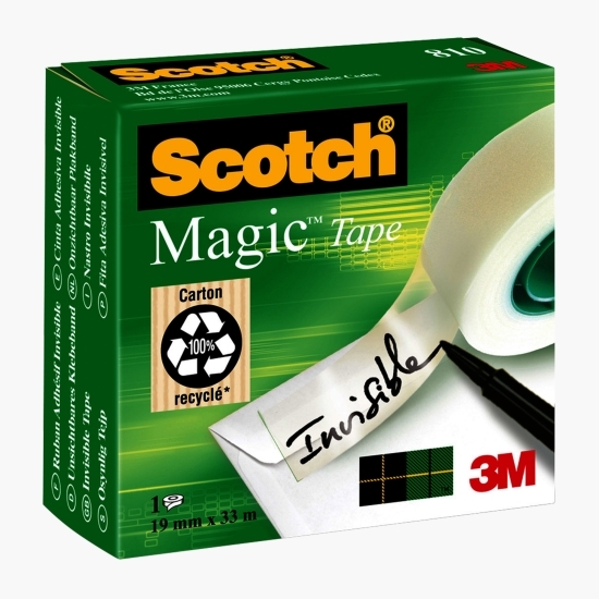 Bandă adezivă  3M Magic Tape, 19mm x 33m, invizibilă