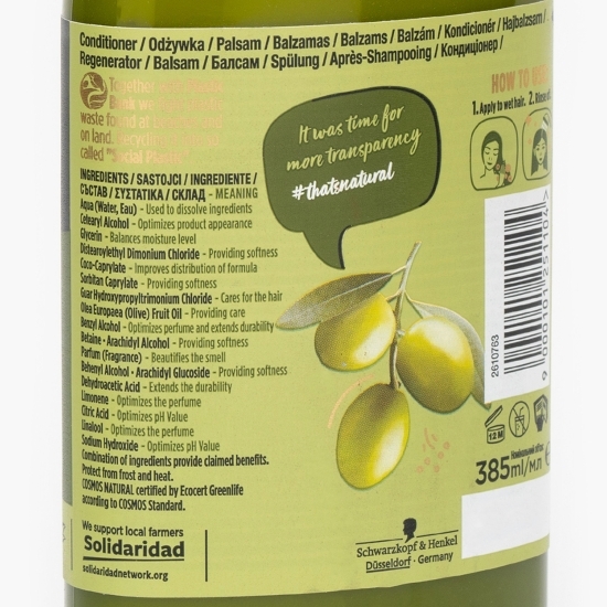Balsam de păr bio cu ulei de măsline 385ml