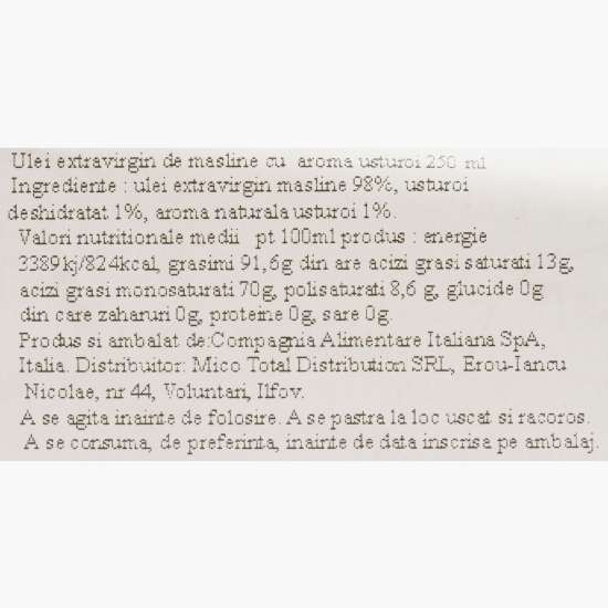 Ulei de măsline extravirgin cu aromă de usturoi 250ml