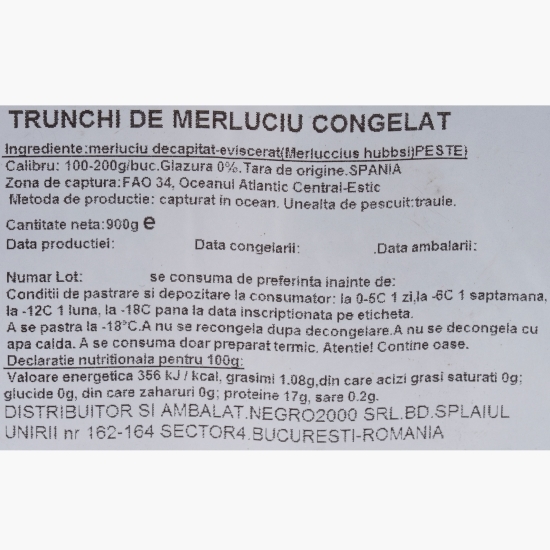 Trunchi de merluciu 900g