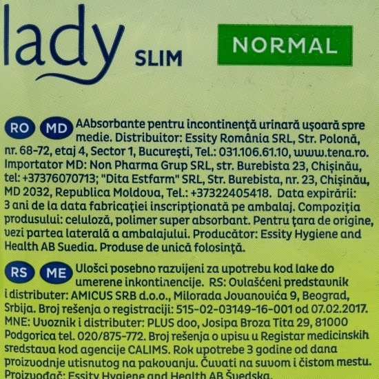 Absorbante incontinență Lady Slim Normal 12 buc