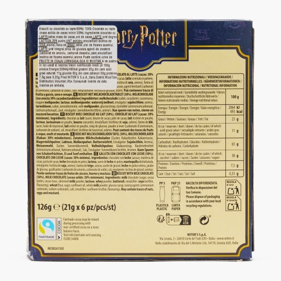 Biscuiți cu ciocolată cu lapte Harry Potter 126g
