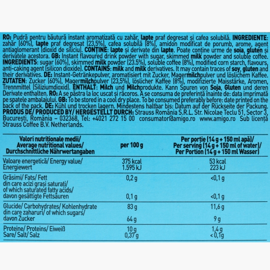 3 în 1 Frappe plicuri, 24x14g, mix de cafea instant