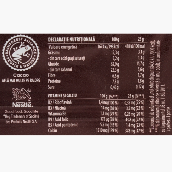 Baton de cereale cu caramel pentru mic dejun 25g
