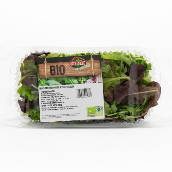 Salată baby batavia roșie și verde ecologică 100g