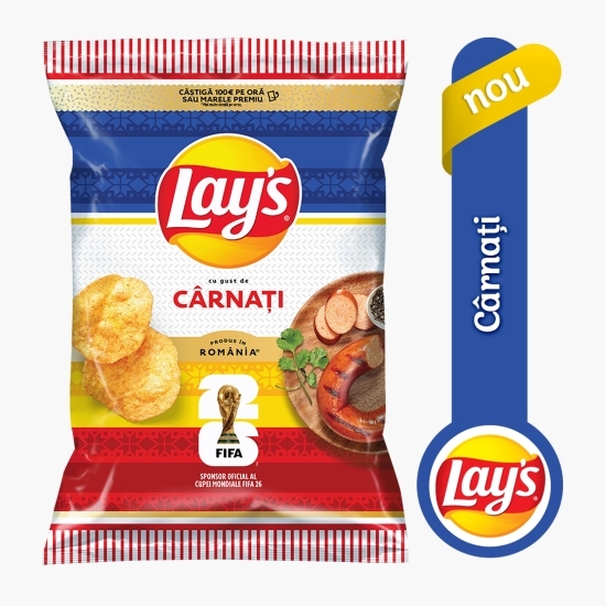 Chipsuri din cartofi cu gust de cârnați 110g