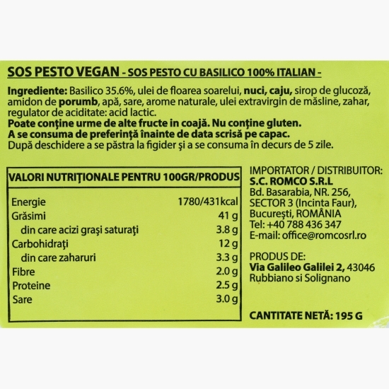 Sos pesto vegan 195g