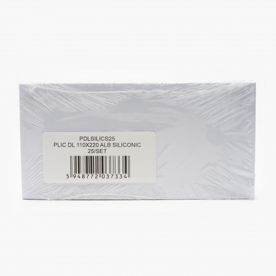 Plic alb siliconic (110x220 mm) 25 buc/set