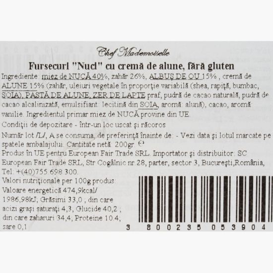 Nuci cu cremă vegană de cacao 200g