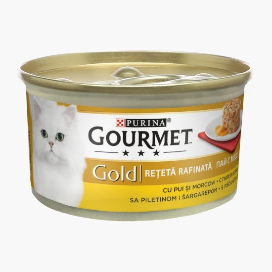 Hrană umedă pentru pisici, 85g, Savoury Cake cu pui și morcovi