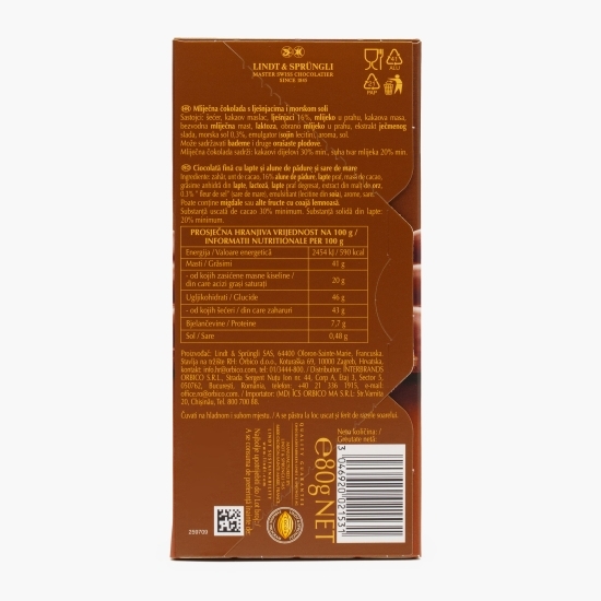 Ciocolată cu alune și sare de mare Extra Creamy 80g