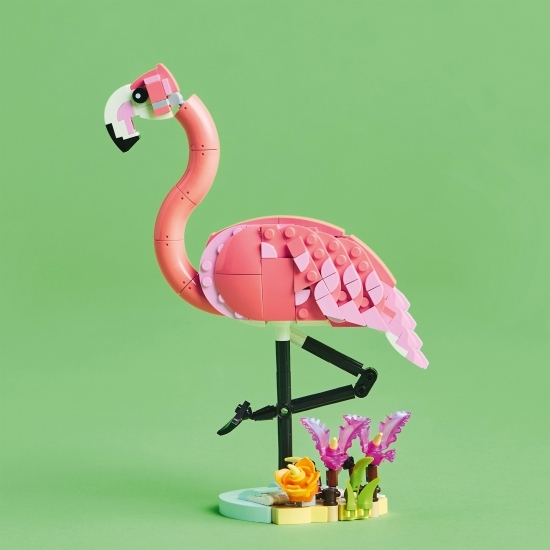 Animale sălbatice: Flamingo Roz, 31170 Creator 3 în 1, 288 piese, +8 ani