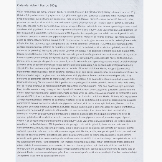 Calendar Advent cu jeleuri, 300g