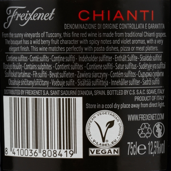 Vin roșu sec Chianti DOGC, 12.5%, 0.75l