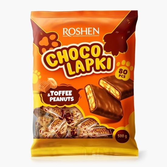 Bomboane Choco Lapki Toffee&Peanuts 500g
