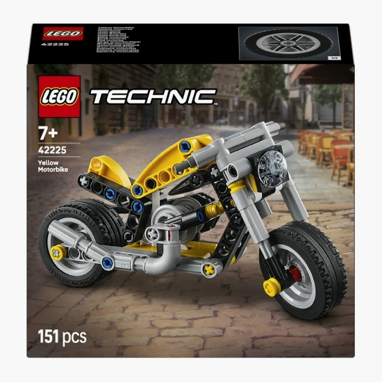 Motocicletă galbenă, 4222 Technic, 151 piese, +7 ani