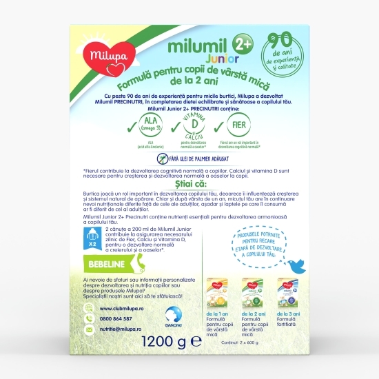 Formulă de lapte Junior, +2 ani, 1200g