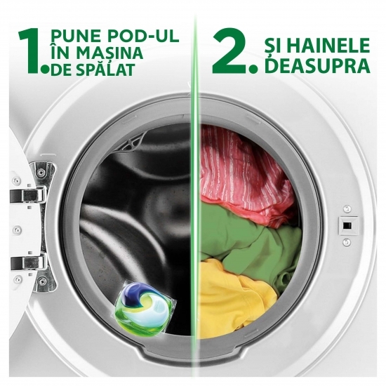 Detergent de rufe capsule All in One Pods Color, 15 spălări