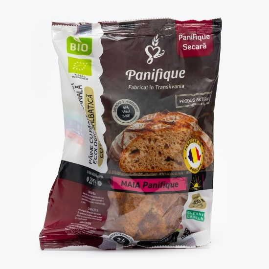 Pâine ecologică cu făină de secară, artizanală cu maia sălbatică 400g