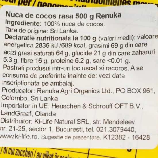Nucă de cocos rasă 500g