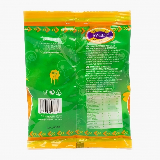Caramele moi cu aromă de ananas mandarine și grepfrut 80g