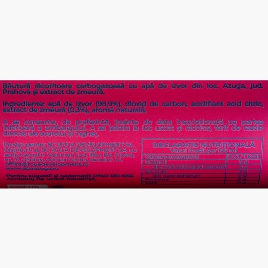 Apă carbogazoasă Sparks, cu extract natural de zmeură 0.33l