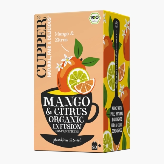Ceai eco Mango & Citrice, 20 plicuri, 36g