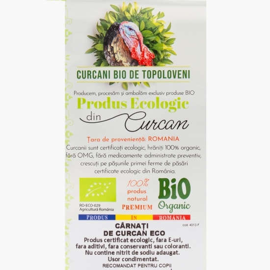 Cârnați eco din carne de curcan 150g