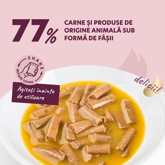 Hrană umedă pentru pisici, cu rață și dovleac în supă cremă, 85g