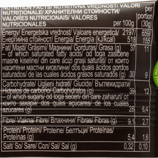 Baton eco cu cocos, învelit în ciocolată, vegan, fără gluten 30g