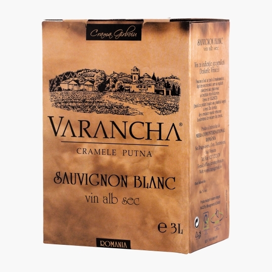 Vin alb sec Sauvingnon Blanc, 13.5%, bag in box 3l