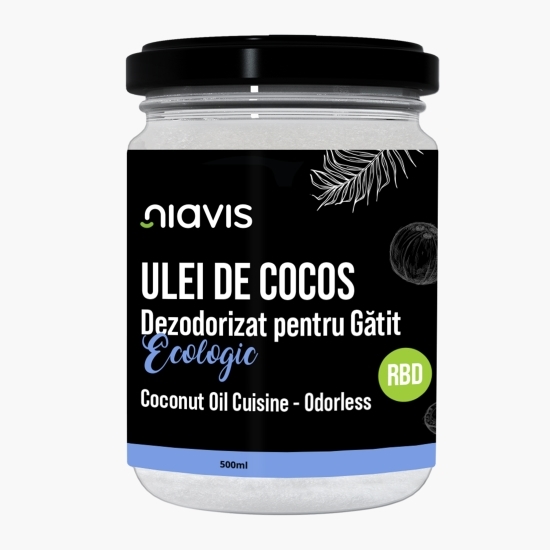 Ulei de cocos dezodorizat pentru gătit (RBD), eco, 500ml