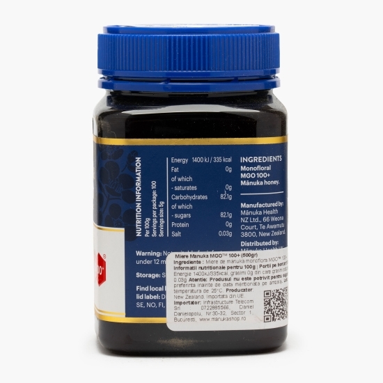 Miere de Manuka MGO 100+ Noua Zeelandă 500g