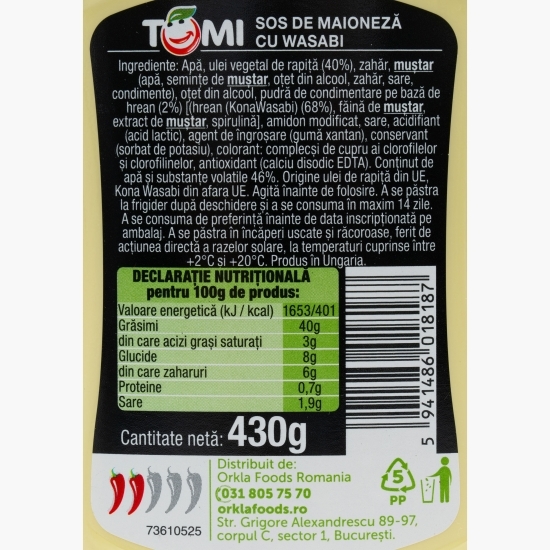 Sos de maioneză cu wasabi, 430g