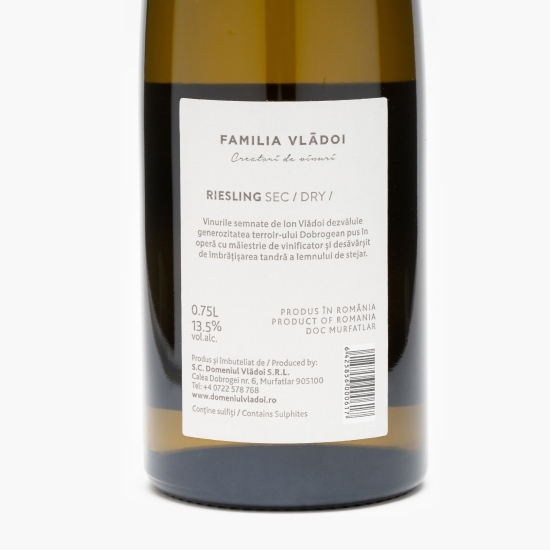 Vin alb sec Ion Vlădoi Riesling, 13.5%, 0.75l