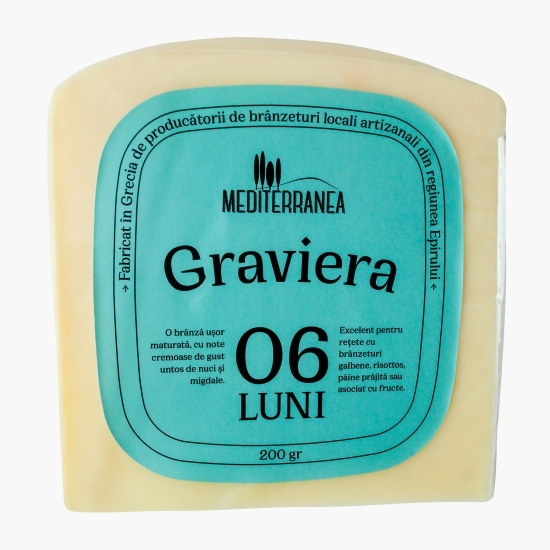 Brânză Graviera maturată 6 luni, 200g