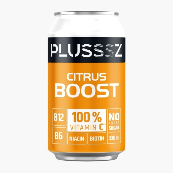 Băutură carbogazoasă cu vitamine Citrus Boost, cu aromă de lămâie, fără zahăr adăugat, doză 0.33l