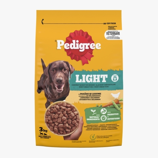 Hrană uscată pentru câini adulți, 3kg, Light cu pasăre și legume