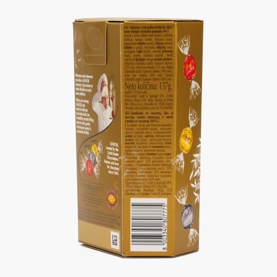 Bomboane de ciocolată asortate Lindor 137g