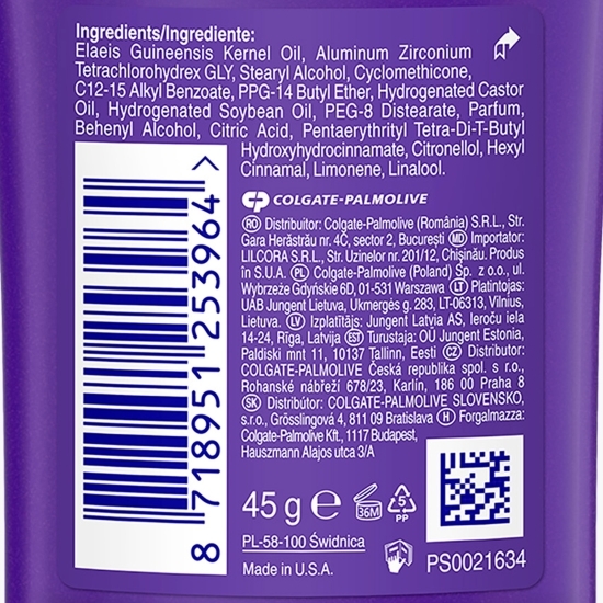 Deodorant antiperspirant solid Fitness 45g