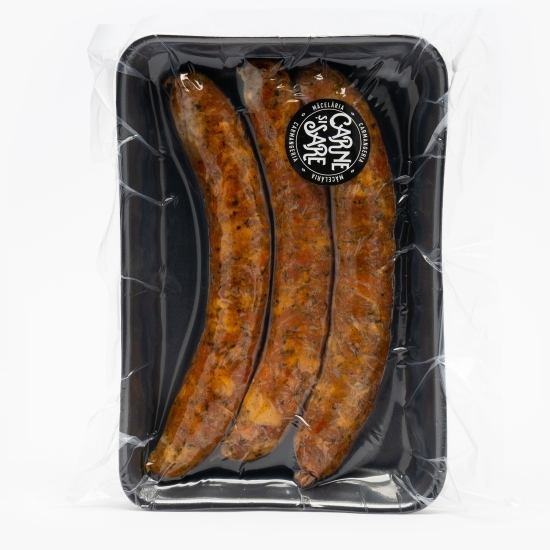 Cârnați cu busuioc afumați cu lemn de cireș și măr 500g