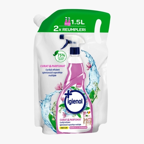 Rezervă soluție curățare Magnolie și Lăcrămioare 1.5l