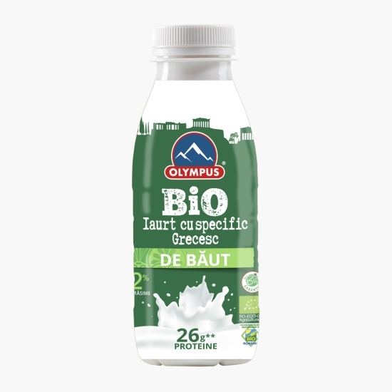 Iaurt eco de băut cu specific grecesc, 2% grăsime, 330g